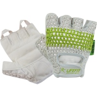 Fitnes rukavice LIFEFIT FIT, bílo-zelené