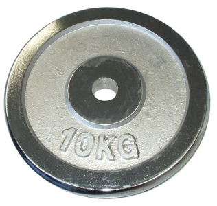 Chromový kotouč (závaží) na činky  10kg - 30mm