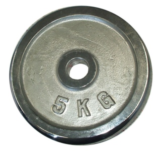 Chromový kotouč (závaží) na činky  5kg - 30mm