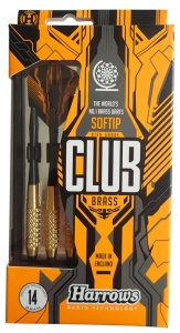 Šipky s plastovým hrotem Harrows Soft Club Brass 14g T12