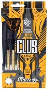 Šipky s plastovým hrotem Harrows Soft Club Brass 18g T12