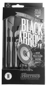 Šipky s plastovým hrotem HARROWS SOFT BLACK ARROW 14g T16