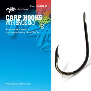 Giants fishing Háček s lopatkou Carp Hooks with Spade End 10ks|vel.6