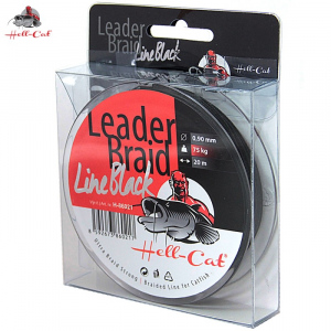 Hell-Cat Splétaná návazcová šňůra Leader Braid Line Black 20m|1.40mm/125kg