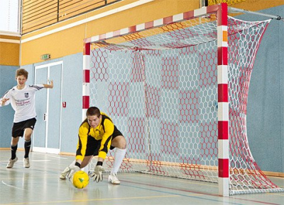 Branková síť na futsal a házenou 3,5 mm polypropylen, plástvová oka, šachovnice