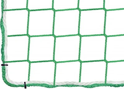 Záchytná síť proti pádu PP 5 mm, oko 60 mm, zelená, nehořlavá úprava