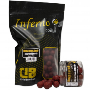 Carp Inferno Rozpustné Boilies Nutra Line Jogurtová Jahoda|20 mm 1 kg