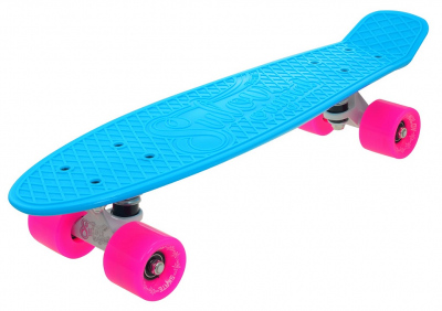 Penny board 22" SULOV NEON SPEEDWAY sv.modrý-růžový