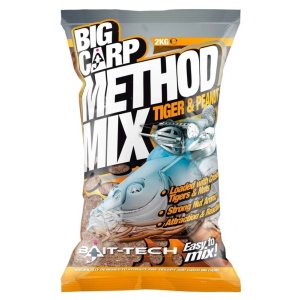 Bait-Tech krmítková směs Big Carp Method Mix Tiger & Peanut 2 kg