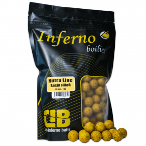 Carp Inferno Boilies Nutra Line - Banán/Oliheň|20 mm 1 kg