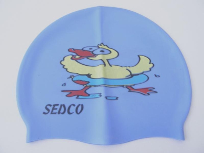 Koupací čepice silicon dětská modrá