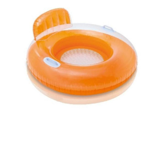 Sedátko nafukovací do vody Intex 56512 červené 102 cm oranžová