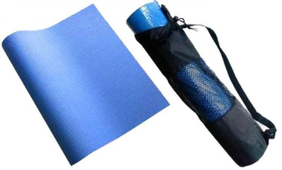 Karimatka na cvičení YOGA+obal SEDCO 4 mm 172x60x0,4cm modrá