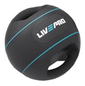 Míč MEDICÍNÁLNÍ DOUBLE GRIP LivePro 4Kg černý 4