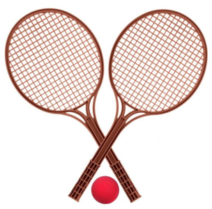 Sada SOFT TENIS SEDCO - barevná hnědá