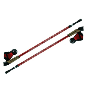 Trekingové hole SPARTAN nordic walking 105-135cm červená