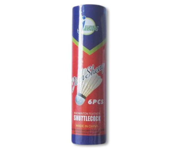 Míček badmintonový peří bílé - TUBA6 bílá