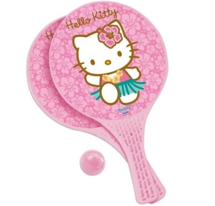 Plážový tenis HELLO KITTY 15891 MONDO růžová velikost rakety 37x22,5cm růžová