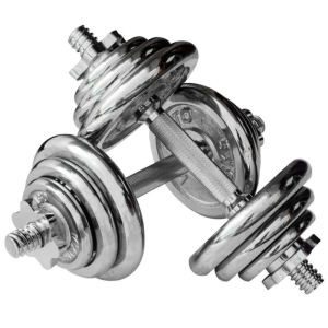 Nakládací činka chromová set 2 x 4 kg 4