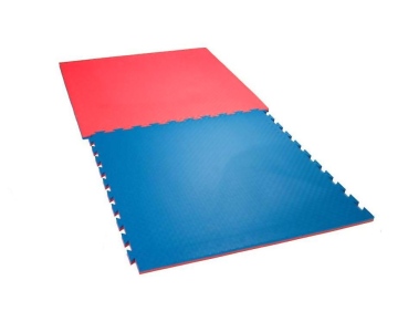 TATAMI-TAEKWONDO podložka oboustranná 100x100x2,5 cm červená/modrá
