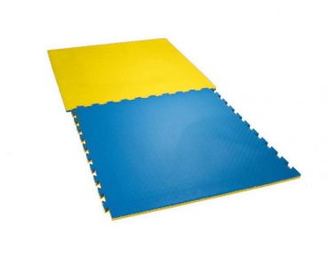 TATAMI-TAEKWONDO podložka oboustranná 100x100x2,5 cm žlutá/modrá