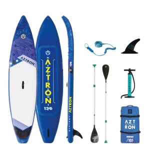 Paddleboard AZTRON NEPTUNE TOURING 381 cm SET bílá/modrá