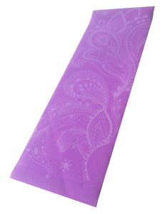 Karimatka na jógu 173x61x0,4 cm s potiskem tmavě fialová