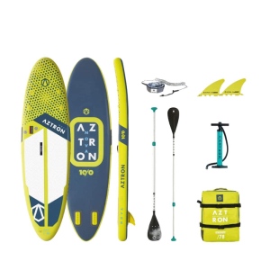 Paddleboard AZTRON NOVA COMPACT 305 cm SET šedá/žlutá