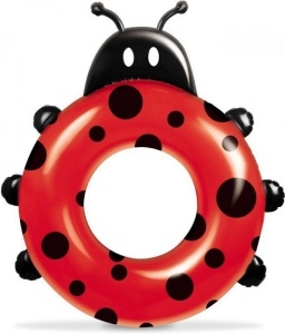 Nafukovací kruh MONDO s potiskem Lady Bug 50 cm červená