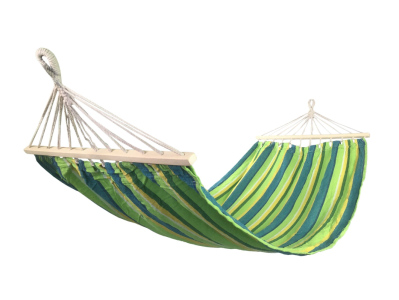 Houpací síť SEDCO - PolyCotton 200x90 cm žlutá/zelená