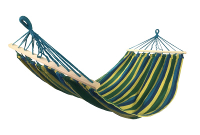 Houpací síť SEDCO - PolyCotton 200x90 cm zelená/modrá