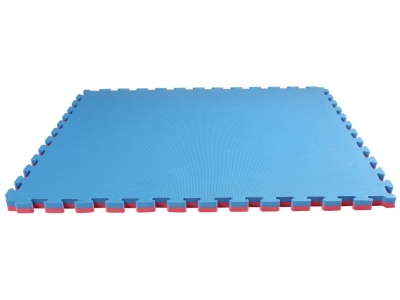 TATAMI PUZZLE podložka oboustranná 100x100x3 cm červená/modrá