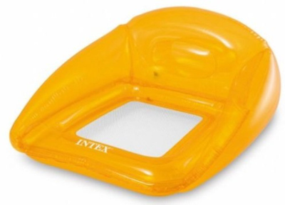 Nafukovací křeslo/lehátko TRANSPARENT LOUNGE INTEX 56802 oranžová