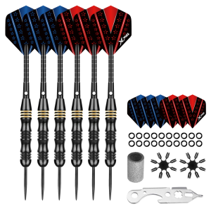 Sada XQMax SET šipky 6x24 g Steel + příslušenství 24