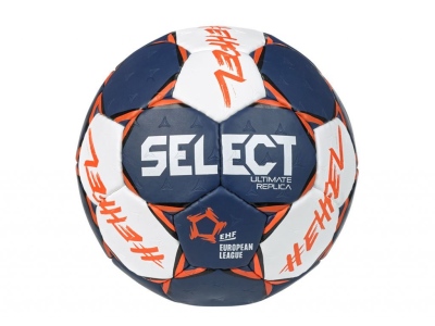 Míč házená Select HB Ultimate Replica EHF European League - 1 bílá/modrá