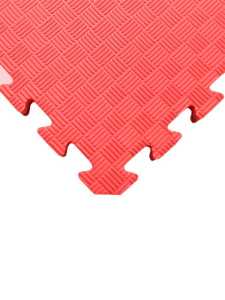 TATAMI PUZZLE podložka - Jednobarevná - 100x100x1,3 cm - podložka fitness červená