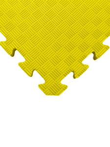 TATAMI PUZZLE podložka - Jednobarevná - 100x100x1,3 cm - podložka fitness žlutá