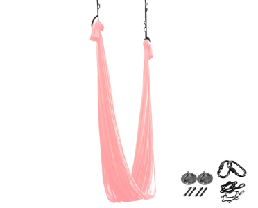YOGA SWING - Závěs na jógu SEDCO s příslušenstvím růžová