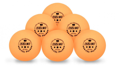 Míčky na stolní tenis SEDCO for CHAMPION 3*** CELL FREE 6ks oranžová