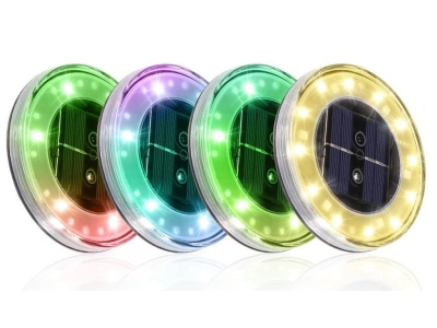 LEDsolar venkovní světlo k zapíchnutí do země senzor Multicolor 4 ks, 18 LED