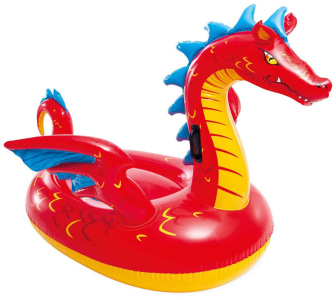 Nafukovací zvířátko INTEX 57577 Dragon Ride-On červená