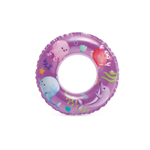 Kruh plavecký INTEX 59242 TRANSPARENT 61cm fialová