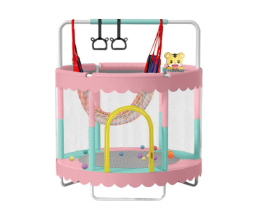 Dětská trampolína SEDCO 122 cm s ochrannou sítí a vybavením Růžová