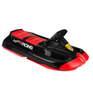 Boby dětské  řiditelné s volantem HAMAX SNO FIRE/POLICE/RACING pro 2 osoby červená/černá