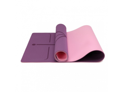 Karimatka na jógu SEDCO DUAL COLOR 183x61x1 cm světle růžová/tmavě růžová