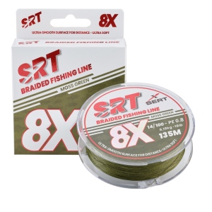 Sert splétaná šnůra 4X SRT Moss Green 135M|0,20mm/11,36kg