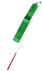 Gymnastická stuha + tyčka tmavě zelená