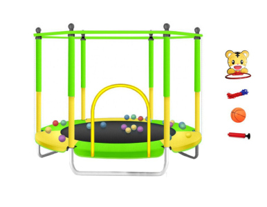 Dětská trampolína SEDCO KIDS NT - 140 cm s ochrannou sítí a vybavením Zelená