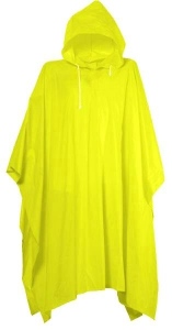 Pláštěnka PONCHO PVC silná žlutá