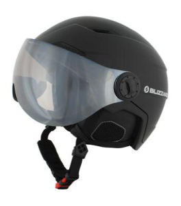 Lyžařská přilba Blizzard DOUBLE VISOR BLACK-MAT 56-59 černá